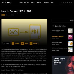 How to Convert JPG to PDF