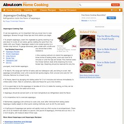 Asparagus Cooking Tips - How to cook asparagus