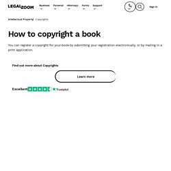 How to Copyright a Book (from Legalzoom.com)