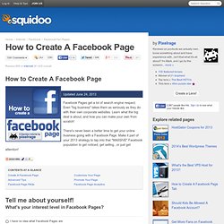 How to Create A Facebook Page