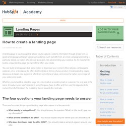 How to create a landing page