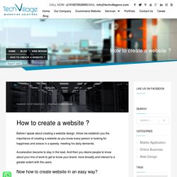 How to create a website ?