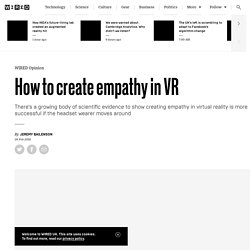 How to create empathy in VR