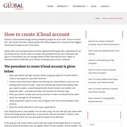 How to create iCloud account