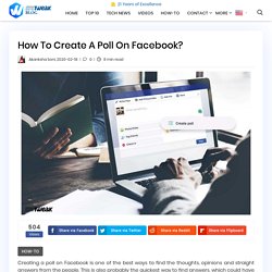 How To Create A Poll On Facebook?
