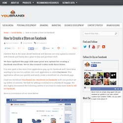 How to Create a Store on Facebook