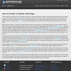 How to Create a Teacher Web Page