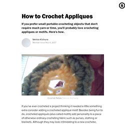 How to Crochet Appliques: Tips for Crocheting Motifs