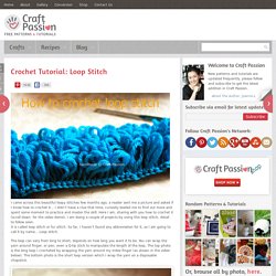Crochet Tutorial: Loop Stitch