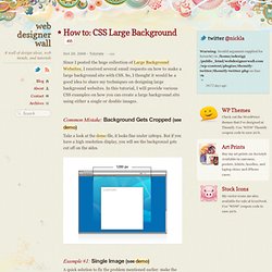 How to: CSS Large Background