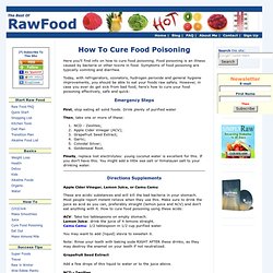 How To Cure Food Poisoning