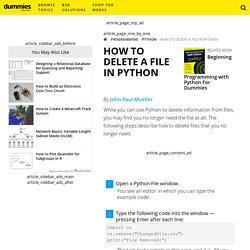 How to Delete a File in Python