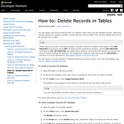 Deleting Records