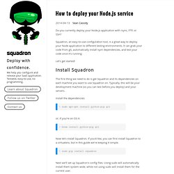How to deploy your Node.js service
