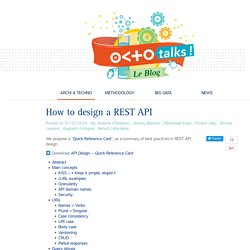 How to design a REST API
