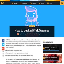 How to design HTML5 games