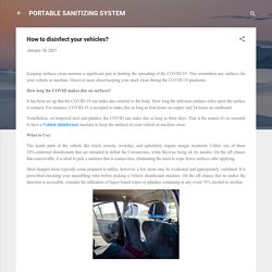 How to disinfect your vehicles?