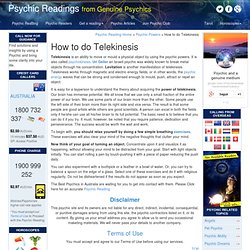 How to do Telekinesis