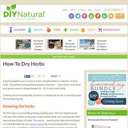 How To Dry Herbs