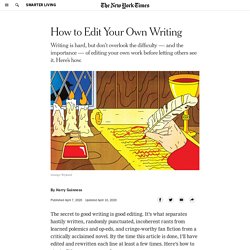 How to Edit Your Own Writing