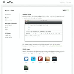 How to Email to Buffer - Buffer