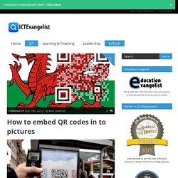 How to embed QR codes in to pictures