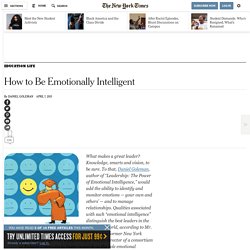 How to Be Emotionally Intelligent