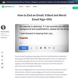 How to End an Email