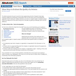 How To Evaluate a Website