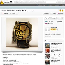 How to Fabricate a Custom Watch