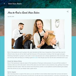 How to Find a Good Hair Salon