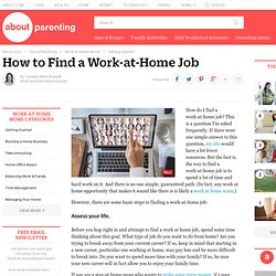 How to Find a Work at Home Job