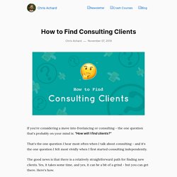 How to Find Consulting Clients