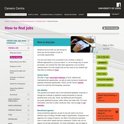 How to find jobs