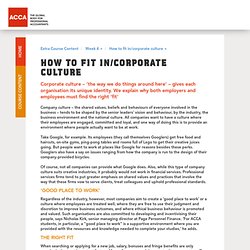 How to fit in/corporate culture