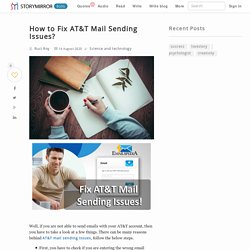 How to Fix AT&T Mail Sending Issues?