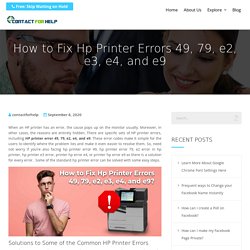 How to Fix Hp Printer Errors 49, 79, e2, e3, e4, and e9