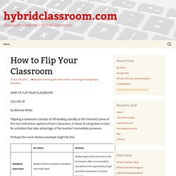How to Flip Your Classroom « hybridclassroom.com