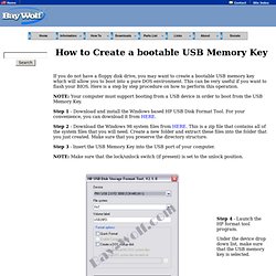 How to format a USB memory key