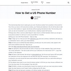 How to Get a US Local Phone Number