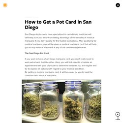 How to Get a Pot Card in San Diego