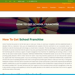 How to get School Franchise