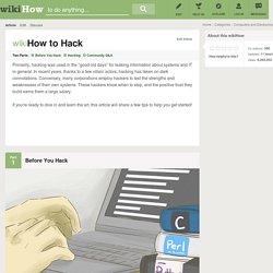 How to Hack: 12 Steps