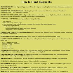 How to Hunt Elephants
