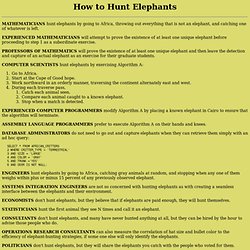 How to Hunt Elephants - StumbleUpon