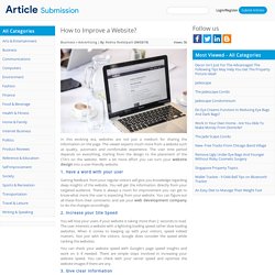 How to Improve a Website?