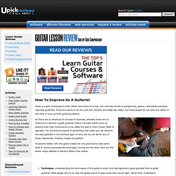 How To Improve As A Guitarist