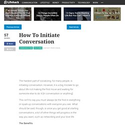 How To Initiate Conversation