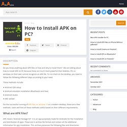 How to Install APK on PC?