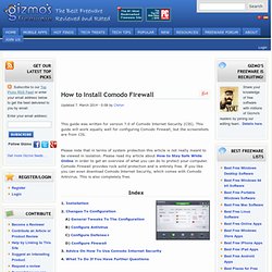 How to Install Comodo Firewall